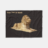 Stone Lion Fleece Deken (Voorkant (Horizontaal))