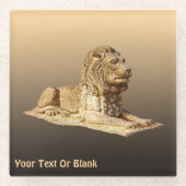 Stone Lion Glazen Onderzetter (Voorkant)