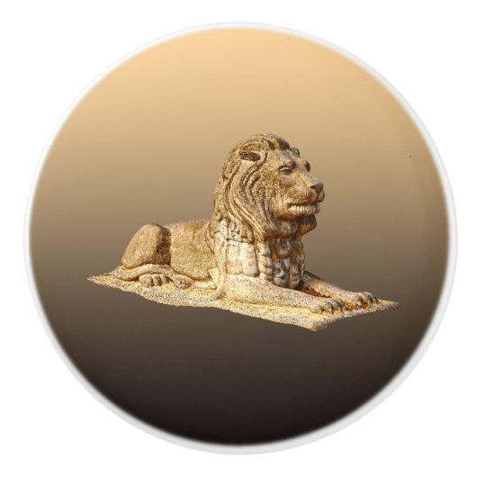 Stone Lion Keramische Knop (Voorkant)