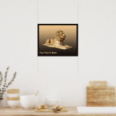 Stone Lion Poster (Keuken)