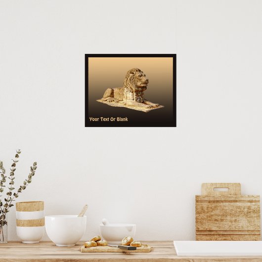 Stone Lion Poster (Keuken)