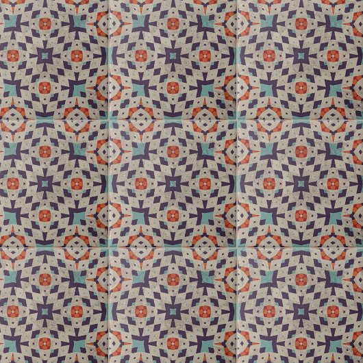 Stone-look complex geometrisch mozaïekpatroon tegeltje