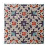 Stone-look complex geometrisch mozaïekpatroon tegeltje (Voorkant)