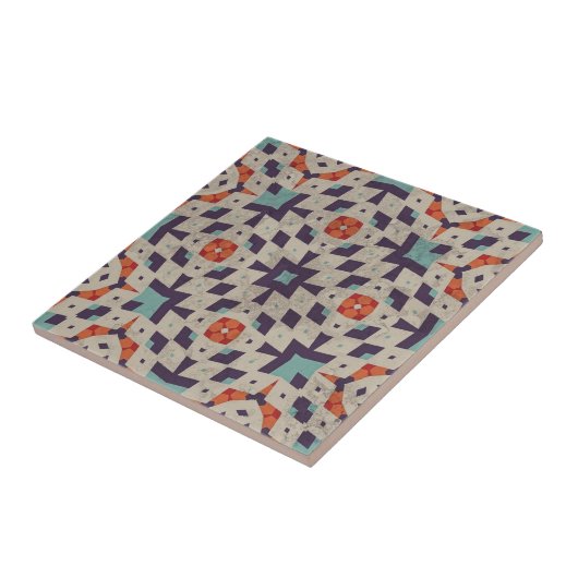 Stone-look complex geometrisch mozaïekpatroon tegeltje (Zijkant)