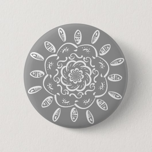 Stone Mandala Ronde Button 5,7 Cm (Voorkant)