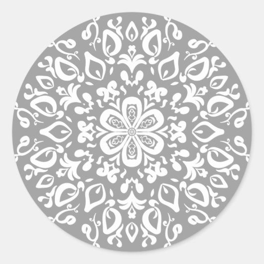 Stone Mandala Ronde Sticker (Voorkant)