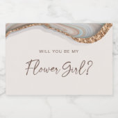 Stone Marble Agate Bloemenmeisje Kandle Label Voedselcontainer Etiket (Enkel label)