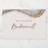 Stone Marble Agate Bridesmaid Candle Label Voedselcontainer Etiket (Enkel label)