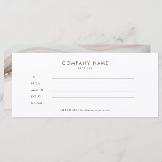 Stone Marble Agate Cadeaubon (Voorkant / Achterkant)