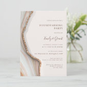 Stone Marble Agate Housewarming Party Kaart (Staand voorkant)