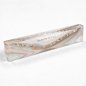 Stone marble agate kantoor naambordje