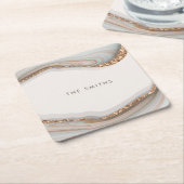 Stone Marble Agate Kartonnen Onderzetters (Schuin)