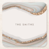 Stone Marble Agate Kartonnen Onderzetters (Voorkant)