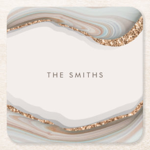 Stone Marble Agate Kartonnen Onderzetters