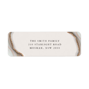 Stone Marble Agate Return Address Label