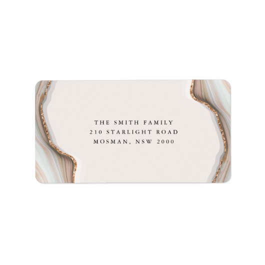 Stone Marble Agate Return Address Label (Voorkant)