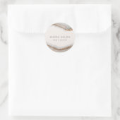 Stone Marble Agate Ronde Sticker (Tas)