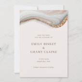 Stone Marble Agate Save the Date Kaart (Voorkant)