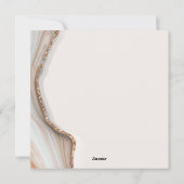 Stone Marble Agate Save the Date Square Invitation Feestdagenkaart (Achterkant)