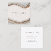 Stone Marble Agate Square Visitekaartje (Voorkant / Achterkant)