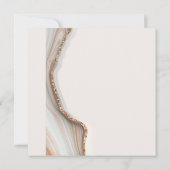 Stone Marble Agate Square Weddenschap Kaart (Achterkant)