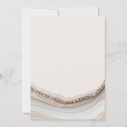 Stone Marble Agate Wedding Invitation Kaart (Achterkant)