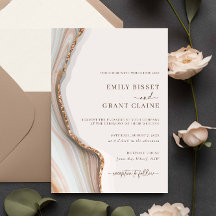 Stone Marble Agate Wedding Invitation