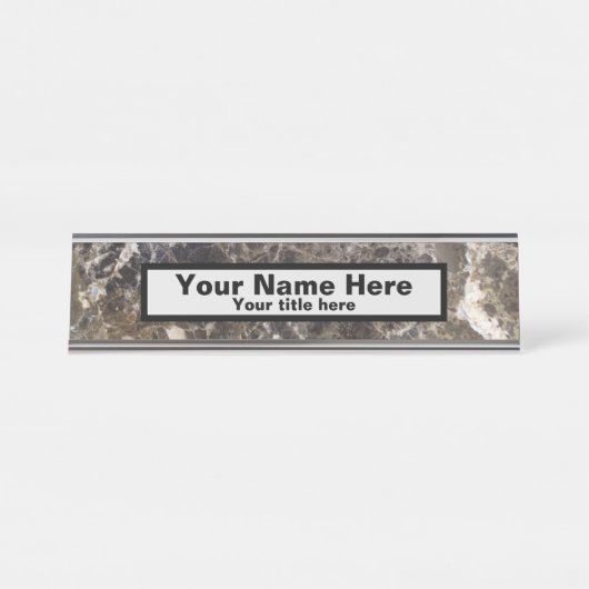 Stone Marble Desk Name Bord Bureau Naambordje (Voorkant)