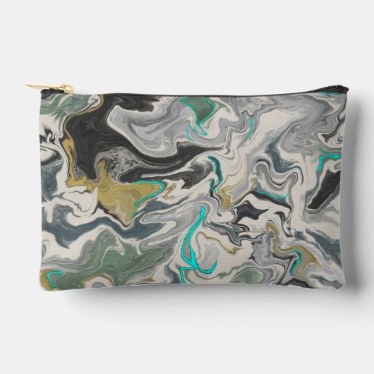 Stone Marbling with Turquoise Veins Small Etui (Voorkant)