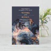 Stone Marmer Agaat Bruiloft Kaart (Staand voorkant)