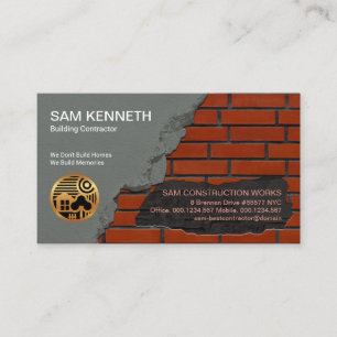 Stone Mason Brick Laying Construction Visitekaartje