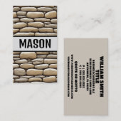 Stone Mason Modern Visitekaartje (Voorkant / Achterkant)