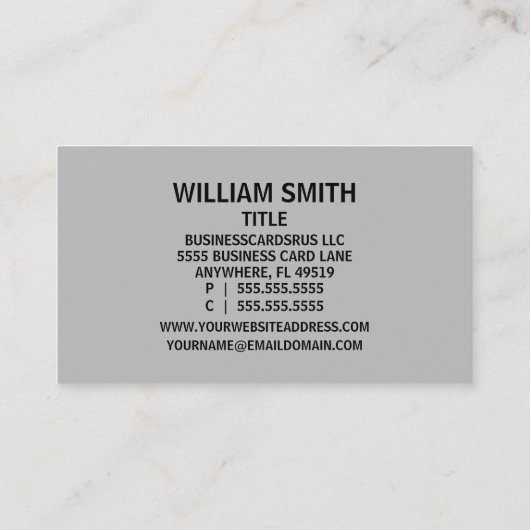 Stone Mason Visitekaartje (Achterkant)