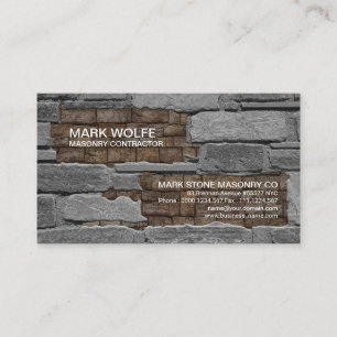 Stone Masonry Brick Laying Construction Visitekaartje