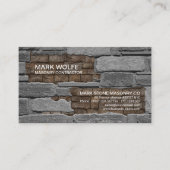 Stone Masonry Brick Laying Construction Visitekaartje (Voorkant)