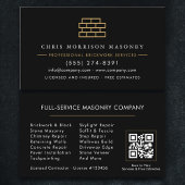 Stone Masonry Brick Mason Company QR Code Visitekaartje