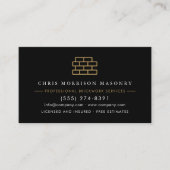 Stone Masonry Brick Mason Company QR Code Visitekaartje (Voorkant)
