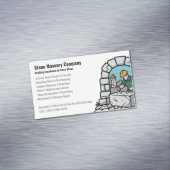 Stone Masonry Company Services Logo Magnetisch Visitekaartje (Voorbeeld)