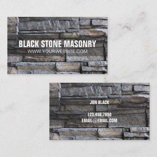 Stone Masonry Construction Visitekaartje (Voorkant / Achterkant)