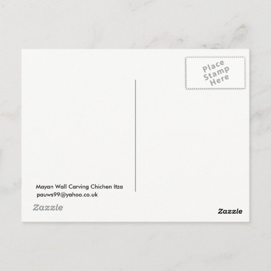 Stone Mayan Wall die uit Chichen Itza stamt Briefkaart (Achterkant)