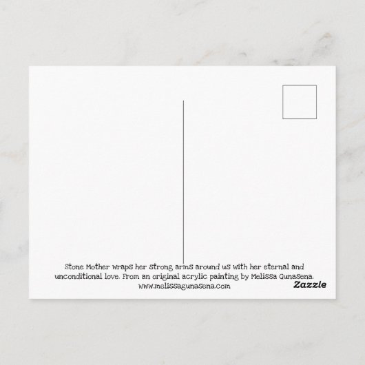 Stone Moeder Briefkaart (Achterkant)