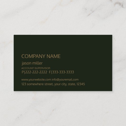 Stone Monogram Marble Oranje ID332 Visitekaartje (Achterkant)