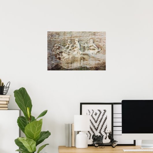 Stone Mountain Carving, Georgia Poster (Thuiskantoor)