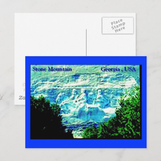Stone Mountain Carving Post Card Briefkaart (Voorkant / Achterkant)