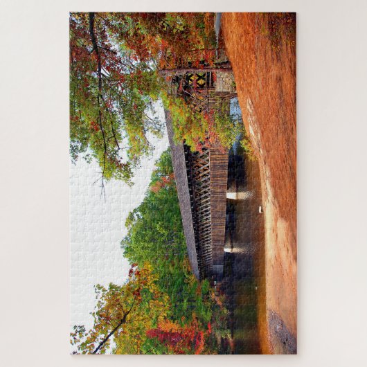 Stone Mountain Georgia Covered Bridge Legpuzzel (Verticaal)