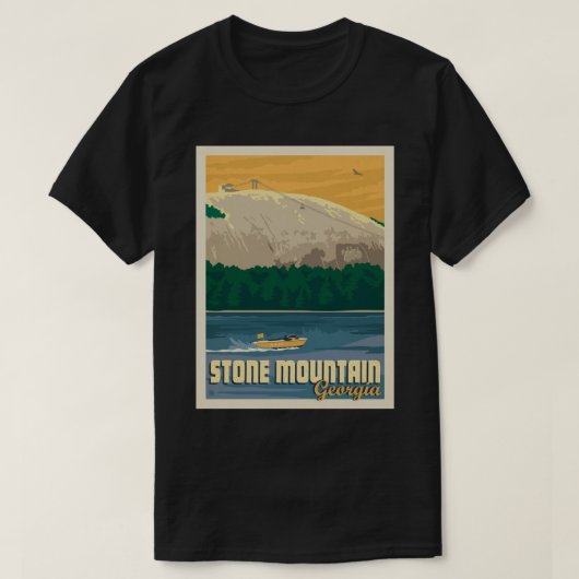 Stone Mountain Georgia Metal Print T-shirt (Design voorkant)