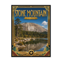 Stone Mountain Georgia Vintage Art Deco Gouden Tij
