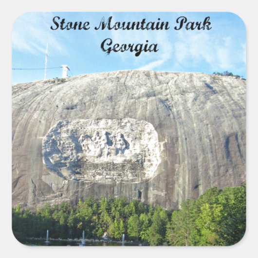 Stone Mountain Park, Georgia Vierkante Sticker (Voorkant)