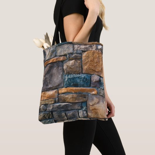 Stone muur tote bag (Dichtbij)