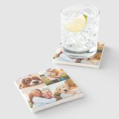 Stone Onderzetter 4 Foto Sjabloon Edge Print (Zijkant)